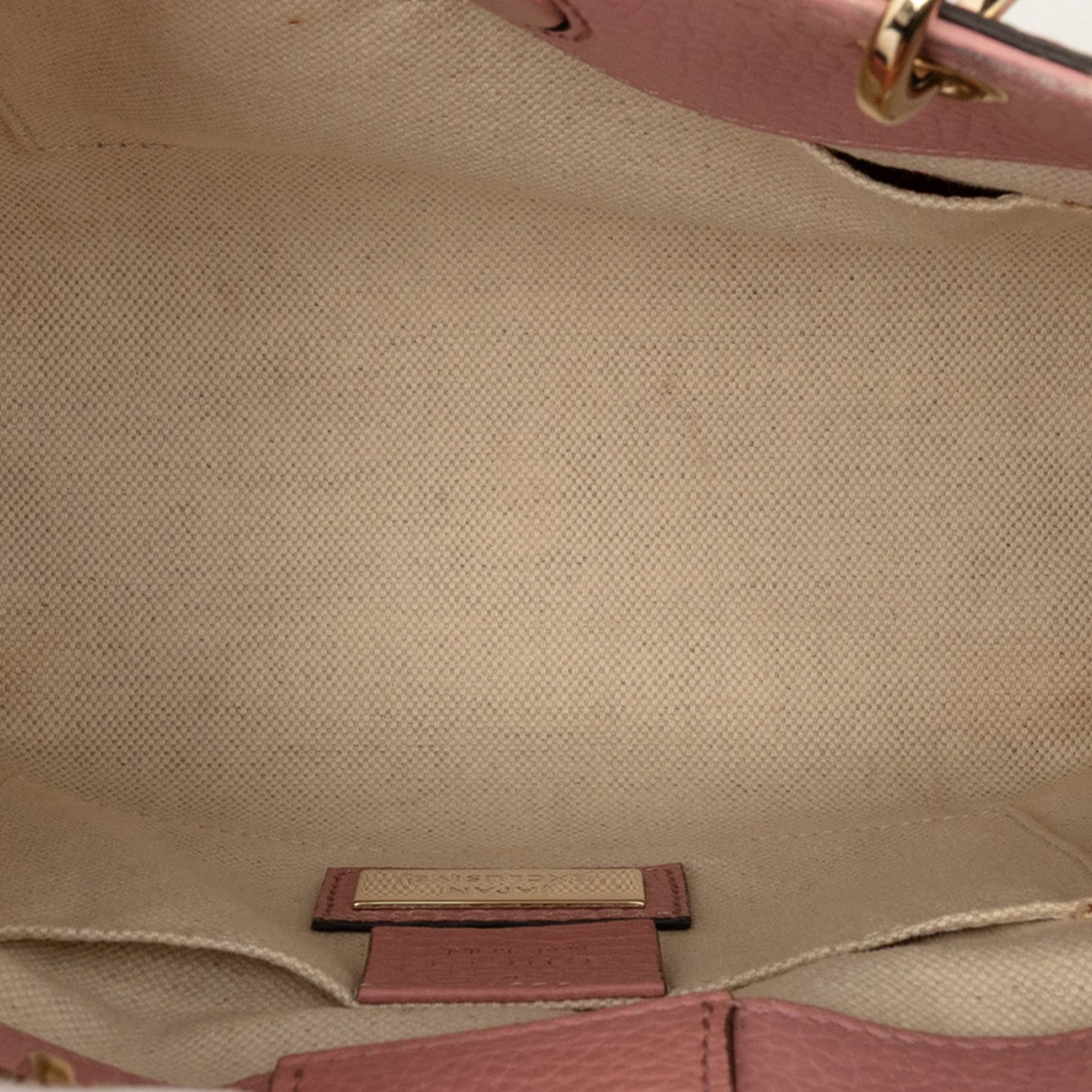 Mini Bicolor Calfskin Bamboo Shopper Satchel - Image 4