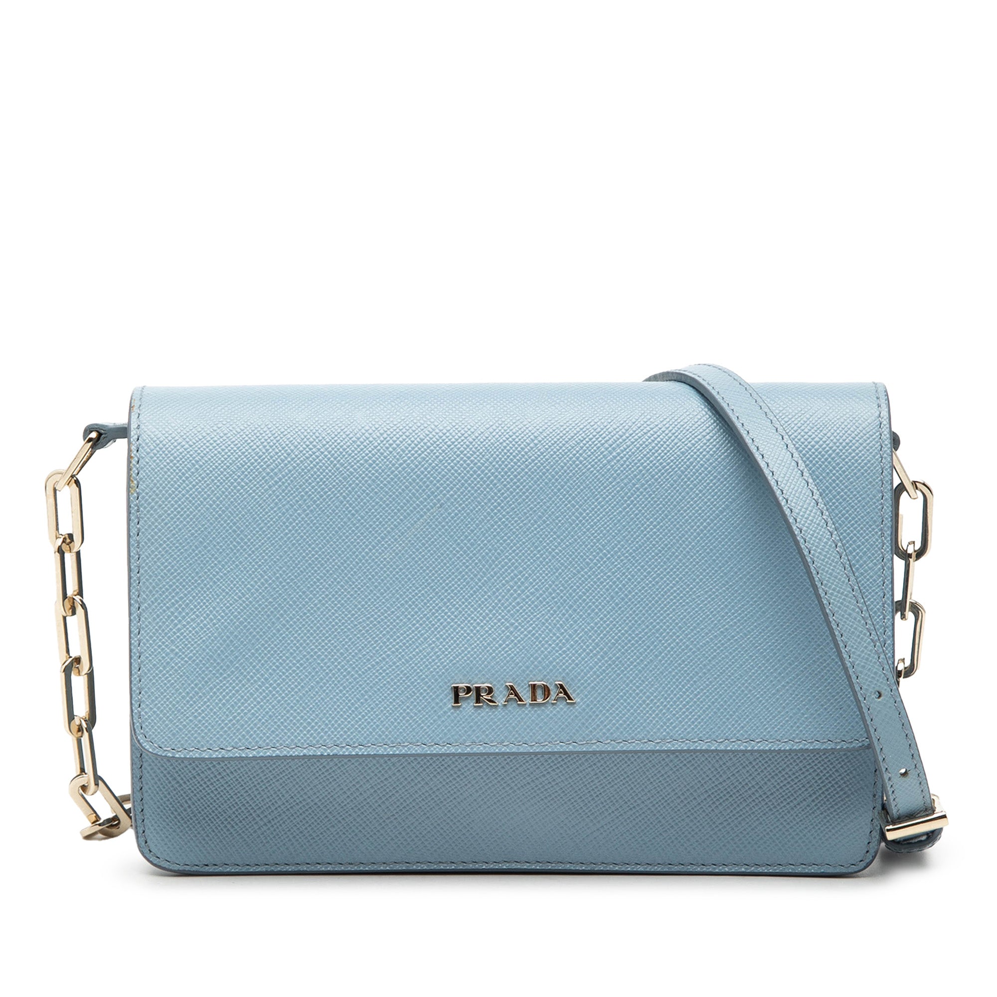 Saffiano Lux Wallet On Chain - Image 1