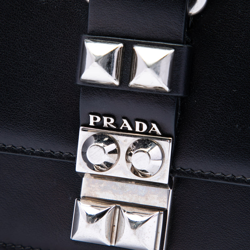 City Calfskin and Saffiano Studded Elektra Crossbody - Image 5