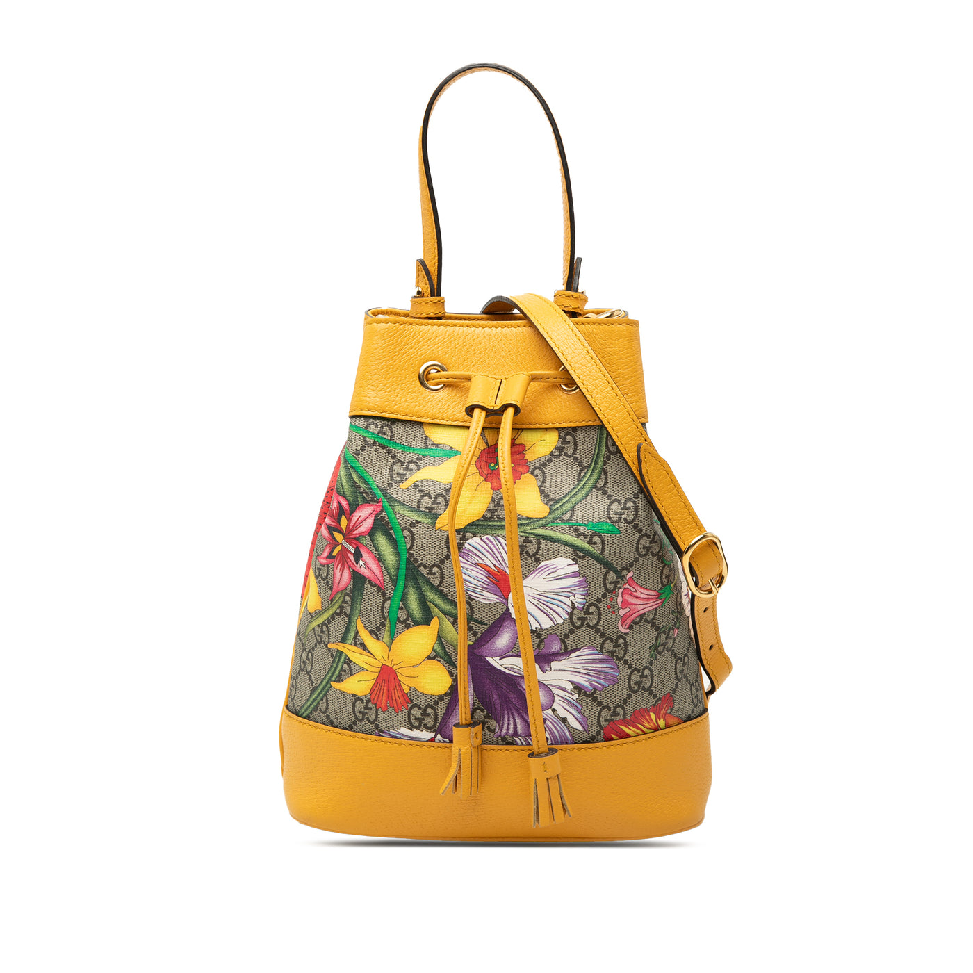 Small GG Supreme Flora Ophidia Bucket Bag - Image 1