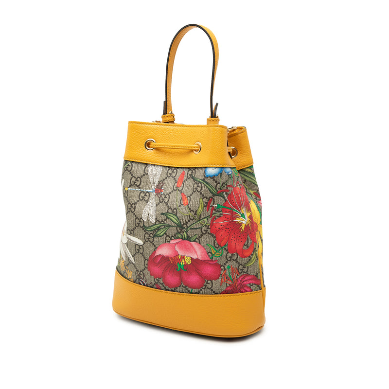 Small GG Supreme Flora Ophidia Bucket Bag - Image 2