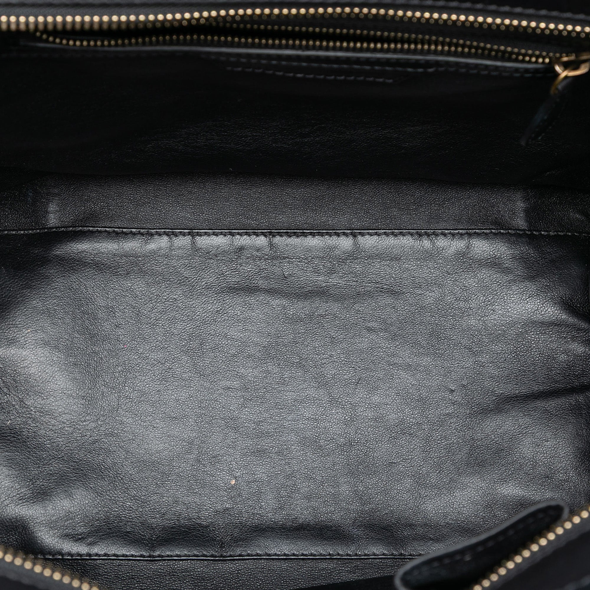 Mini Bicolor Canvas and Leather Luggage Tote - Image 4