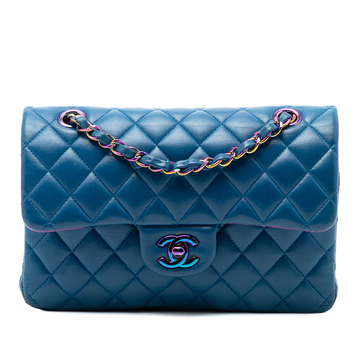 Small Classic Lambskin Rainbow Hardware Double Flap - Image 1