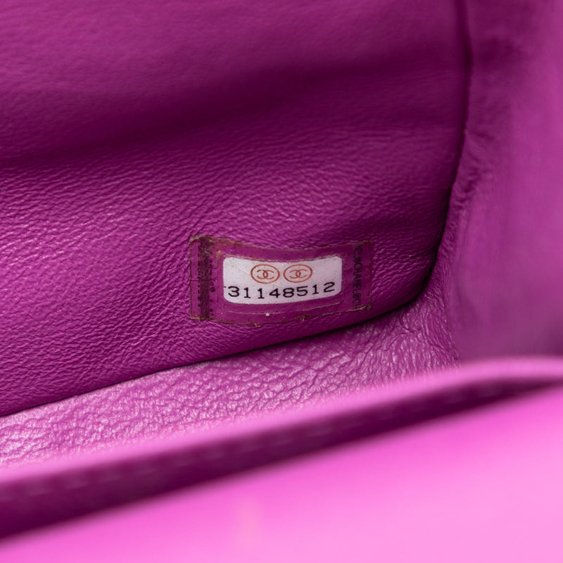 Small Classic Lambskin Rainbow Hardware Double Flap - Image 6