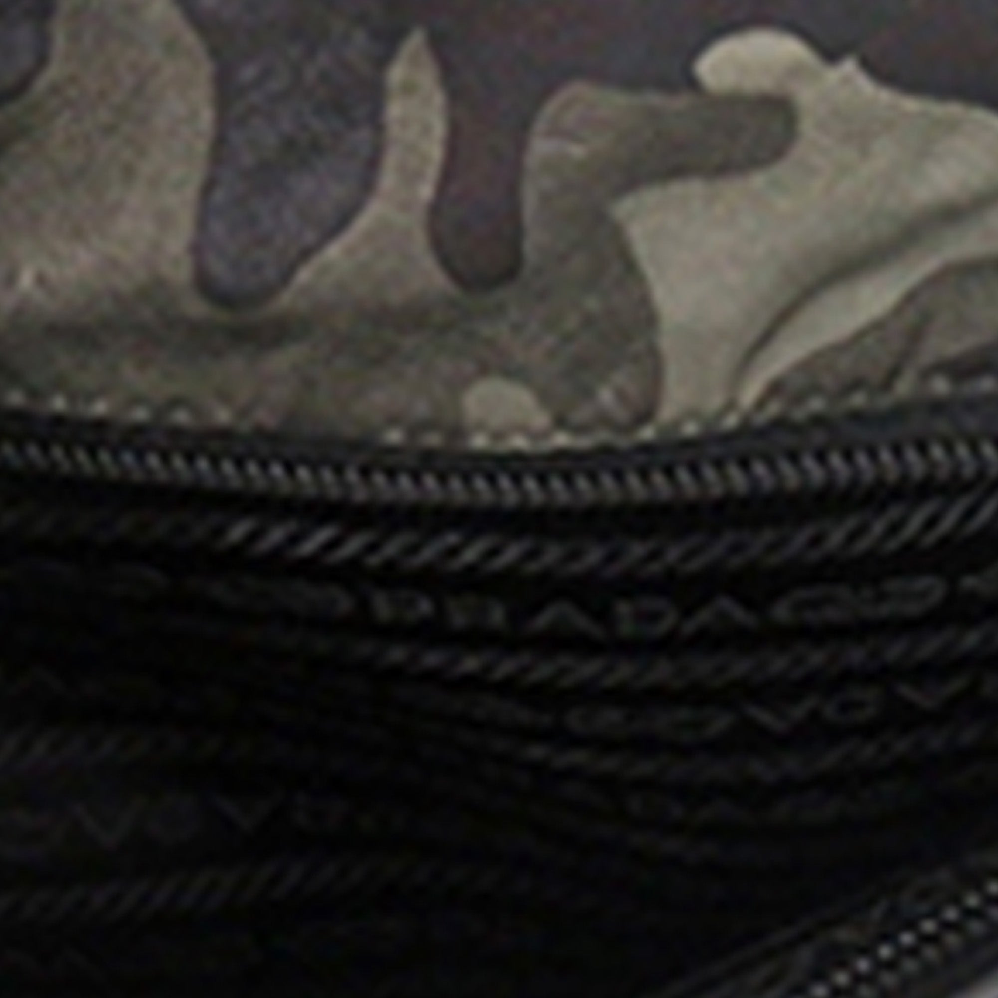Saffiano Trimmed Tessuto Camouflage Double Buckle Messenger Bag - Image 12