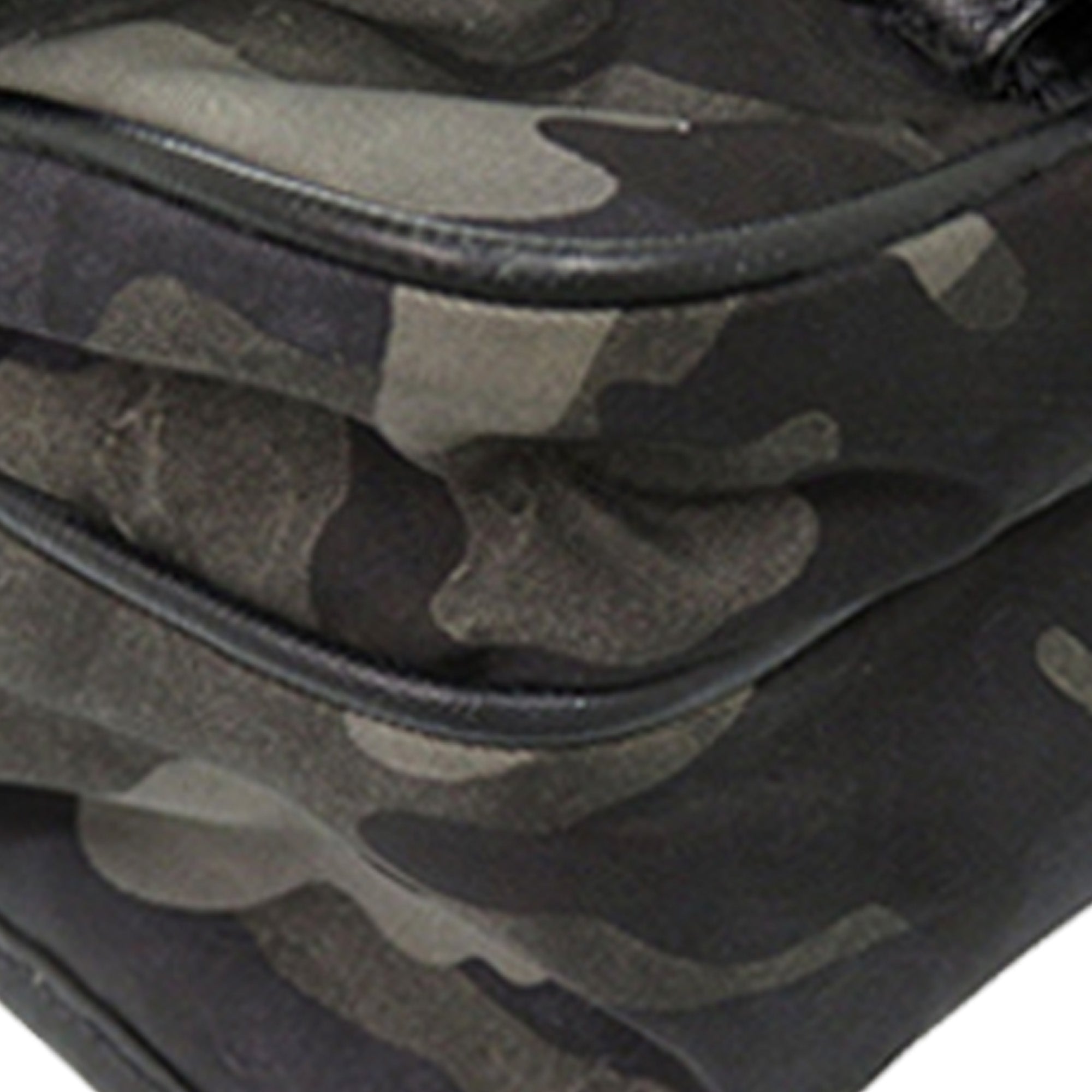 Saffiano Trimmed Tessuto Camouflage Double Buckle Messenger Bag - Image 14