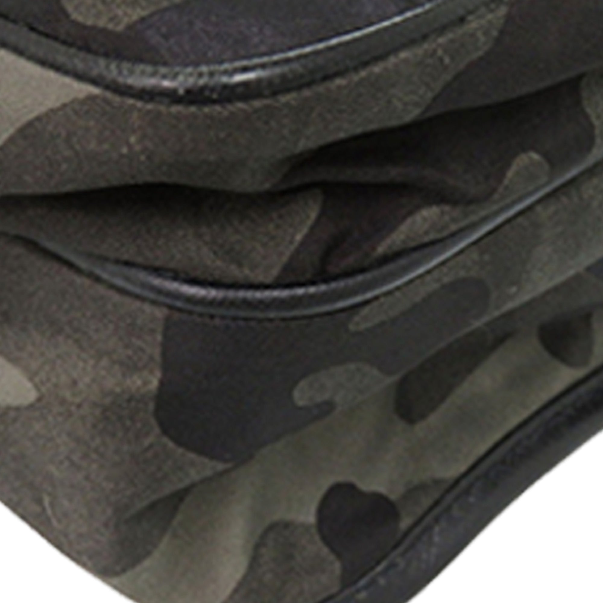 Saffiano Trimmed Tessuto Camouflage Double Buckle Messenger Bag - Image 15