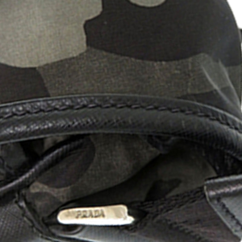 Saffiano Trimmed Tessuto Camouflage Double Buckle Messenger Bag - Image 17