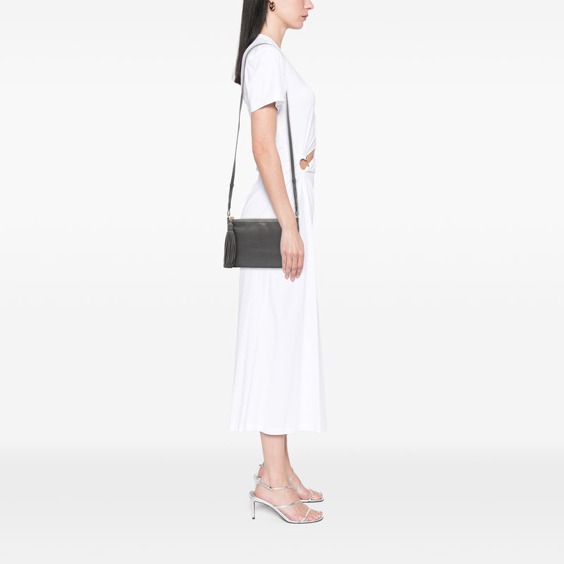 Leather Teen Monogram Crossbody - Image 7