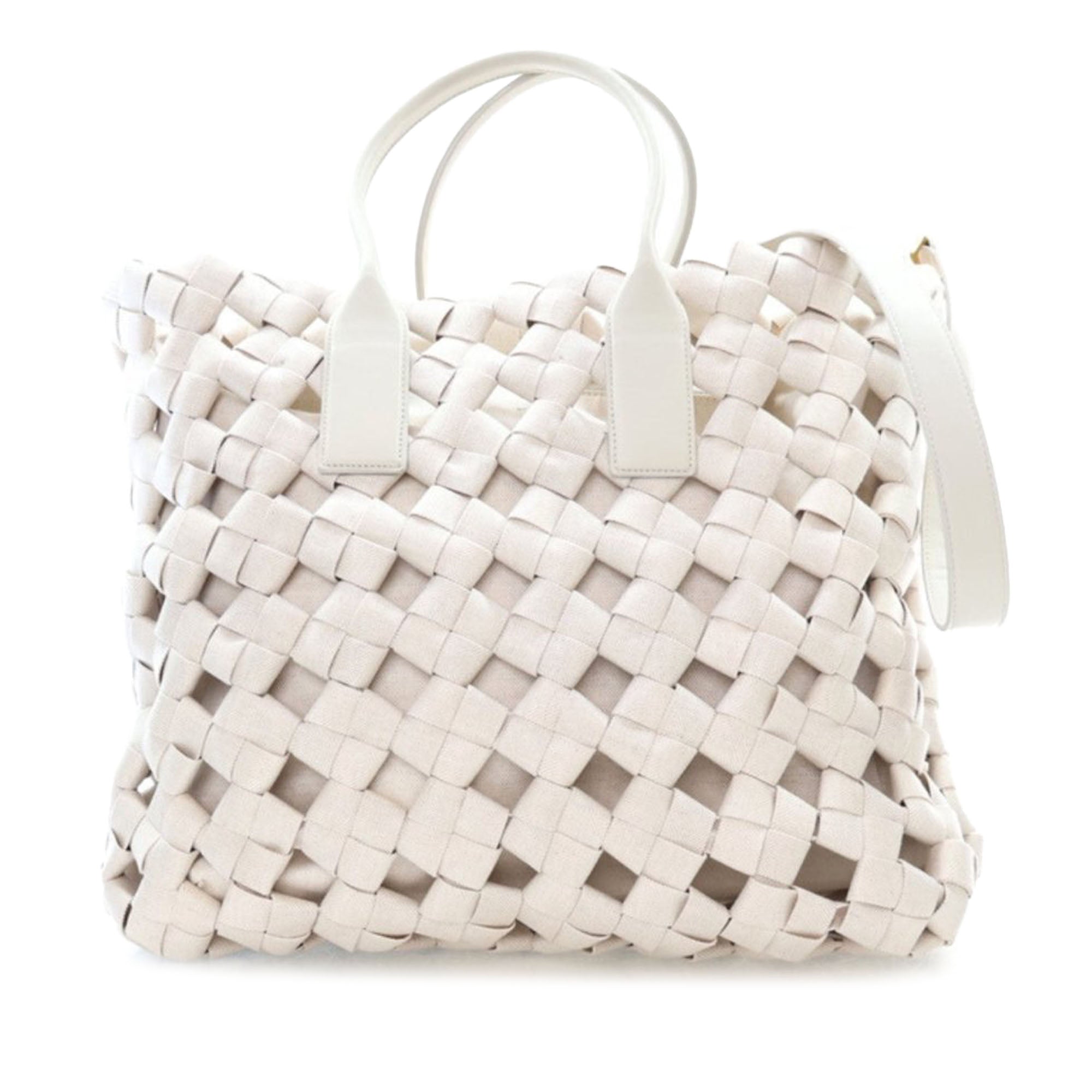 Canvas Intrecciato Hand Knotted Tote - Image 1