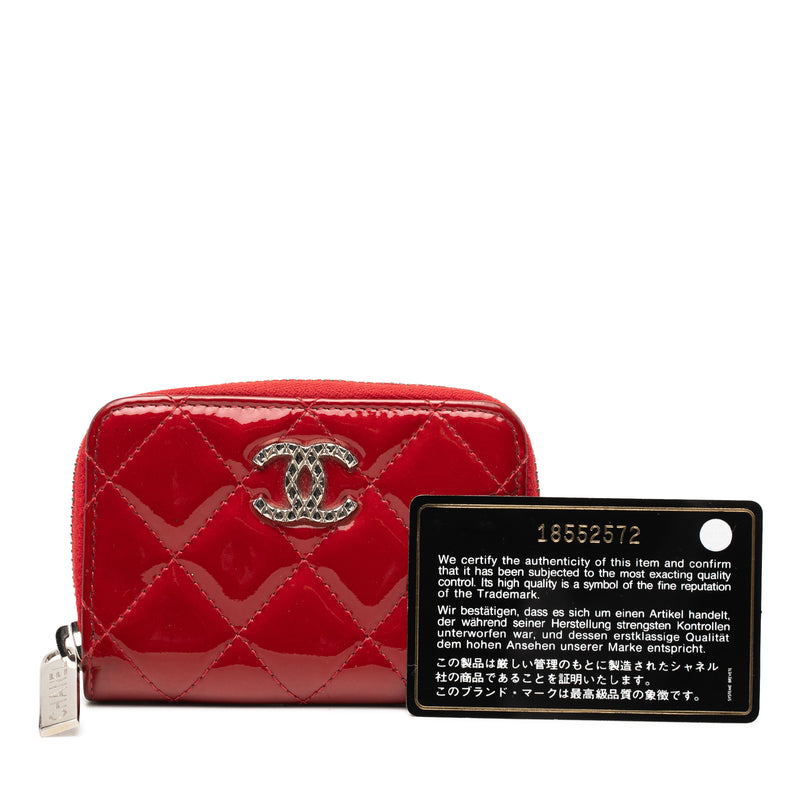 CC Quilted Patent Brilliant Zip Around Coin Pouch - Image 10