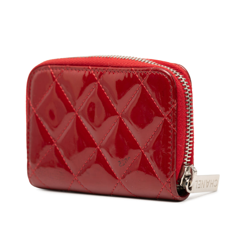 CC Quilted Patent Brilliant Zip Around Coin Pouch - Image 2