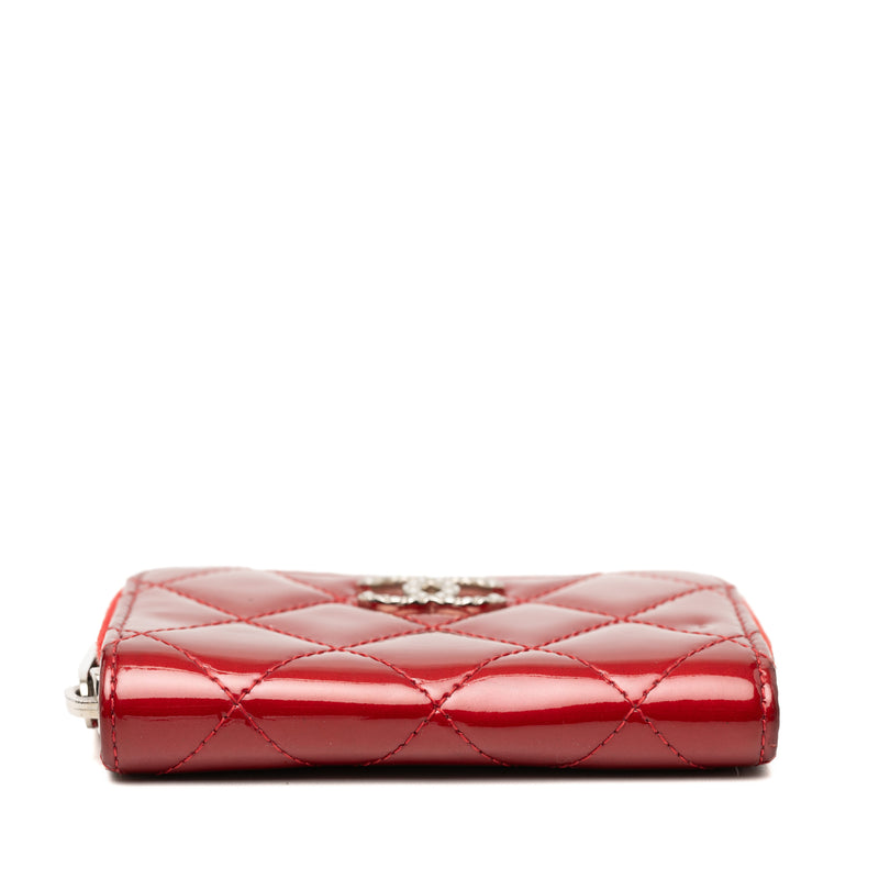 CC Quilted Patent Brilliant Zip Around Coin Pouch - Image 3