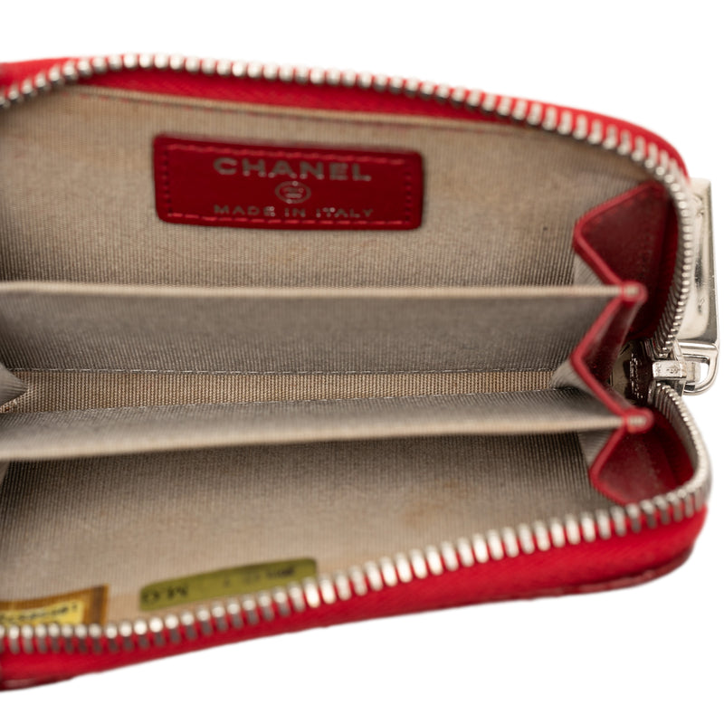 CC Quilted Patent Brilliant Zip Around Coin Pouch - Image 4