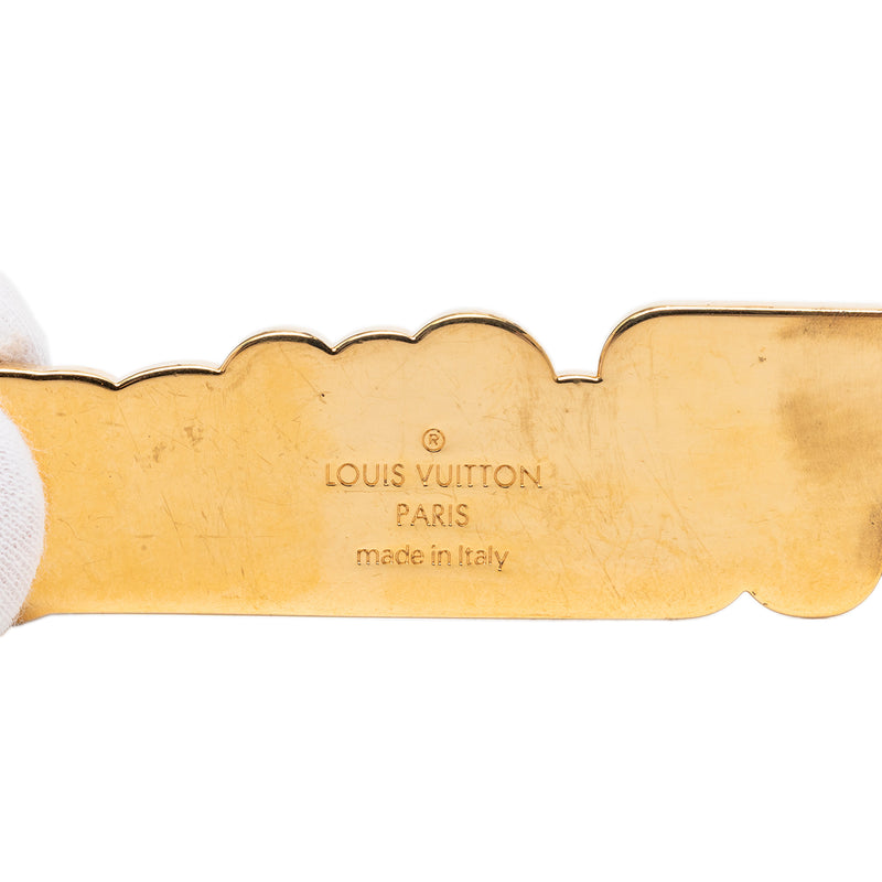 Gold Plated Enamel Logo New Wave Bag Charm and Key Holder - Image 3