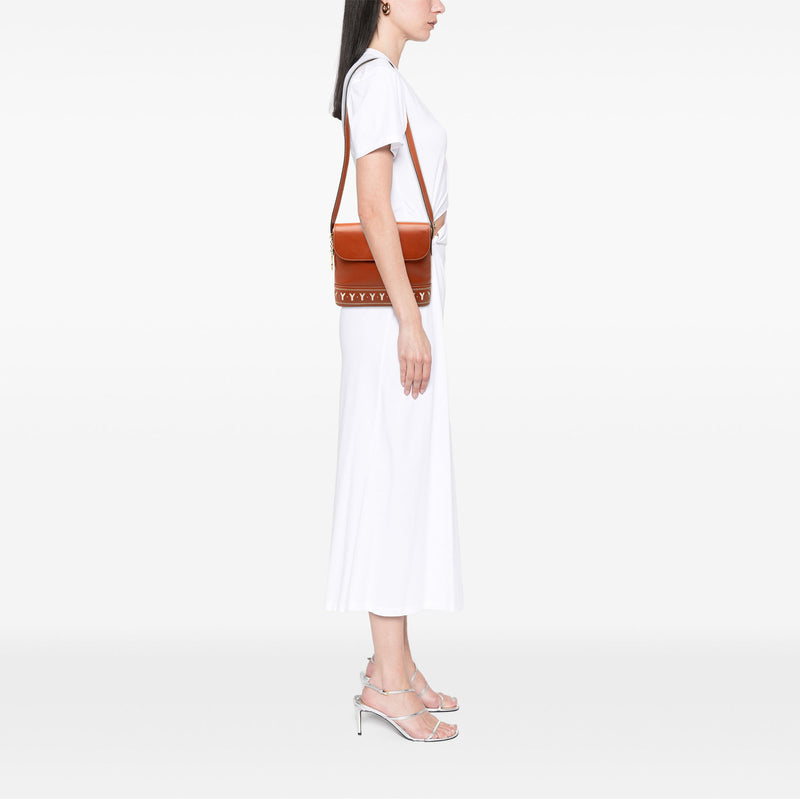 Calfskin Y Cut Out Shoulder Bag - Image 6