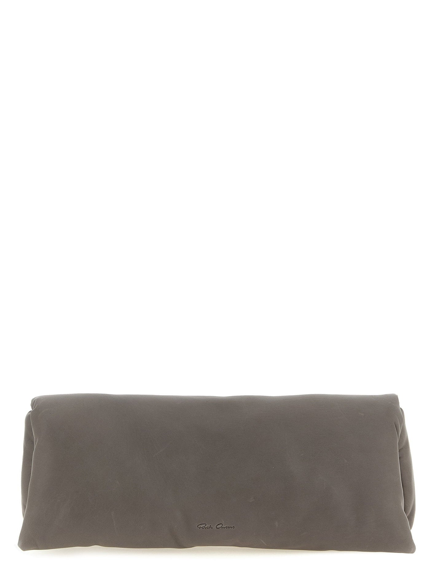 Rick Owens Baguette Clutch — Gray Medium-weight Lambskin