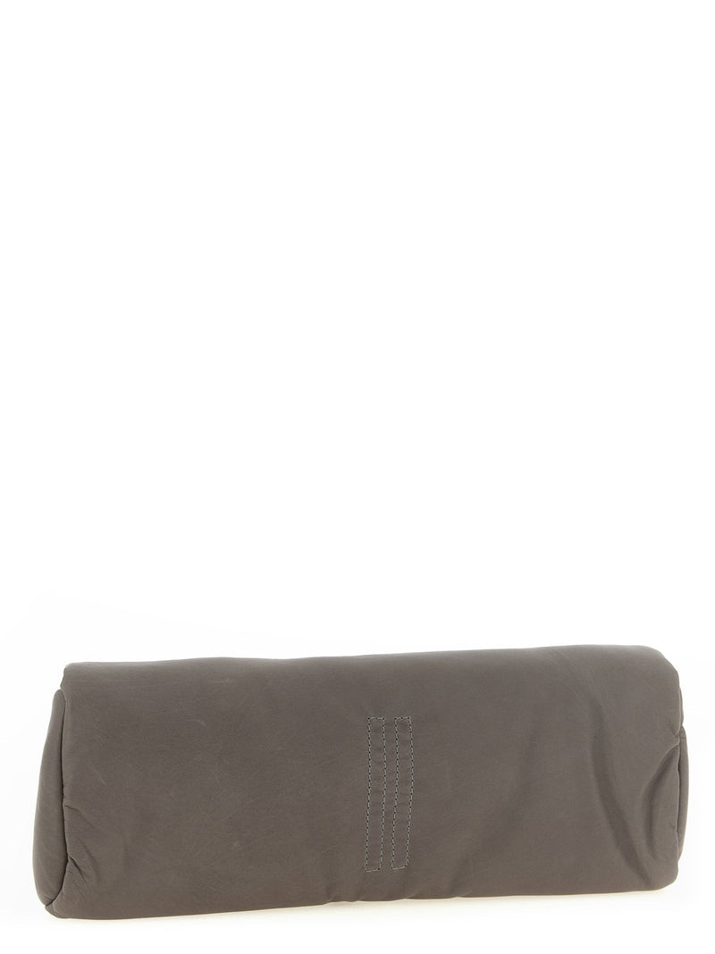 Rick Owens Baguette Clutch — Gray Medium-weight Lambskin