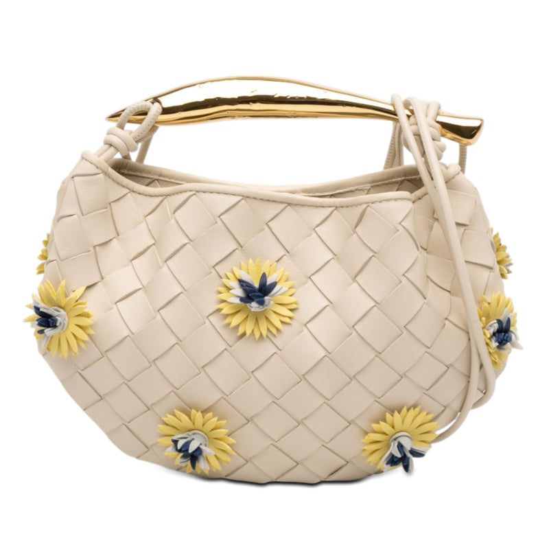 Baby Lambskin Intrecciato Floral Sardine