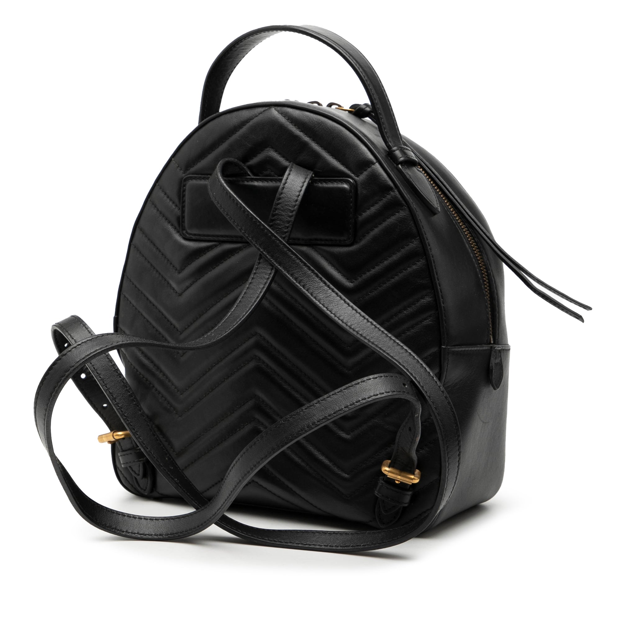 Small GG Marmont Matelasse Leather Backpack - Image 2
