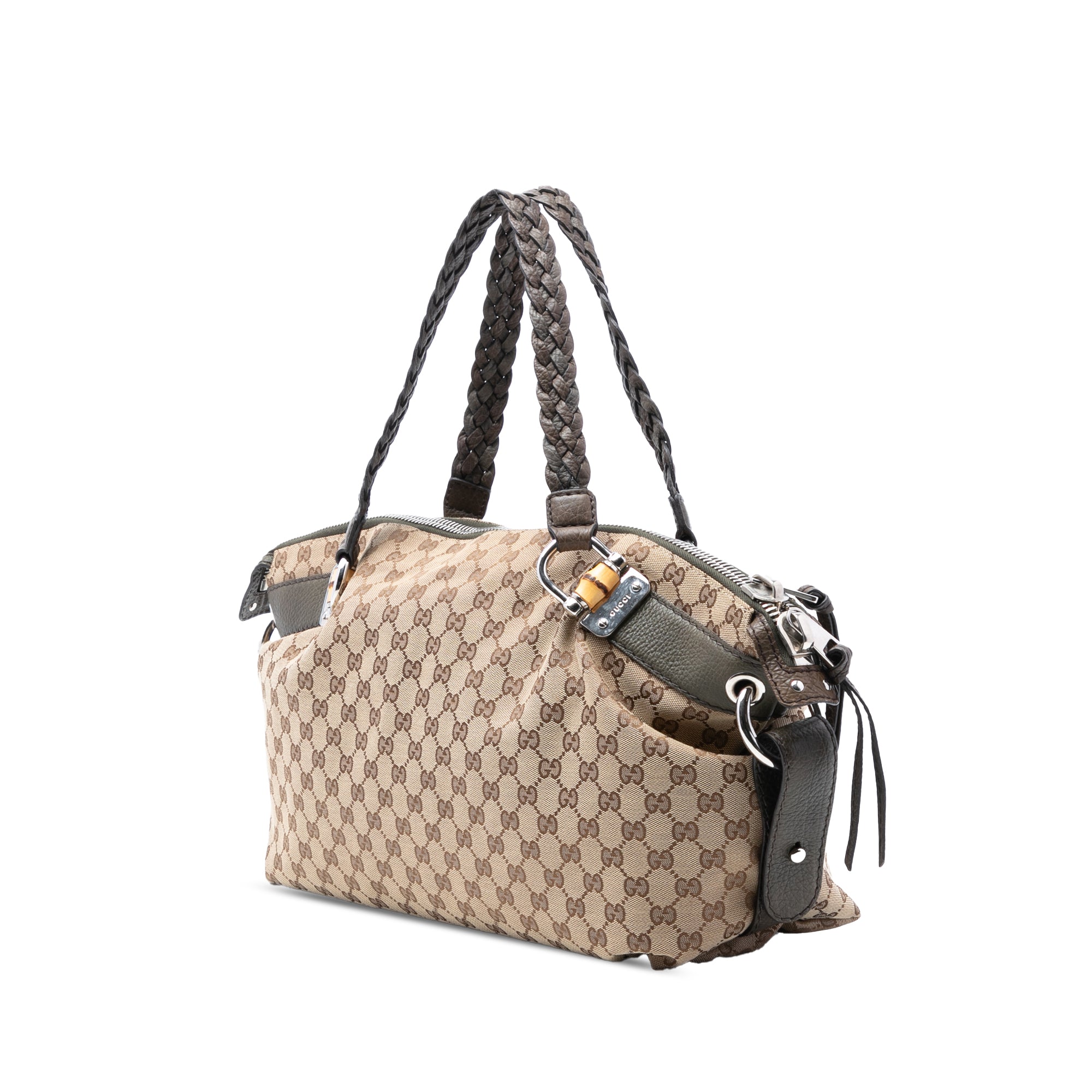 Medium GG Canvas Bamboo Bar Tote - Image 2