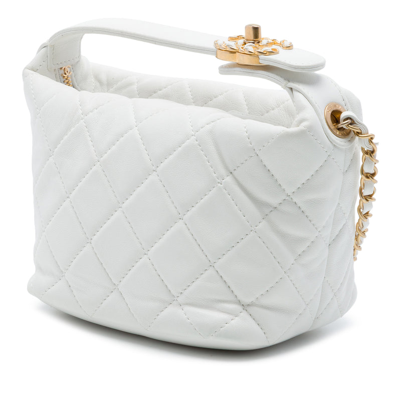 Small Quilted Lambskin Perfect Meeting Hobo - Image 2