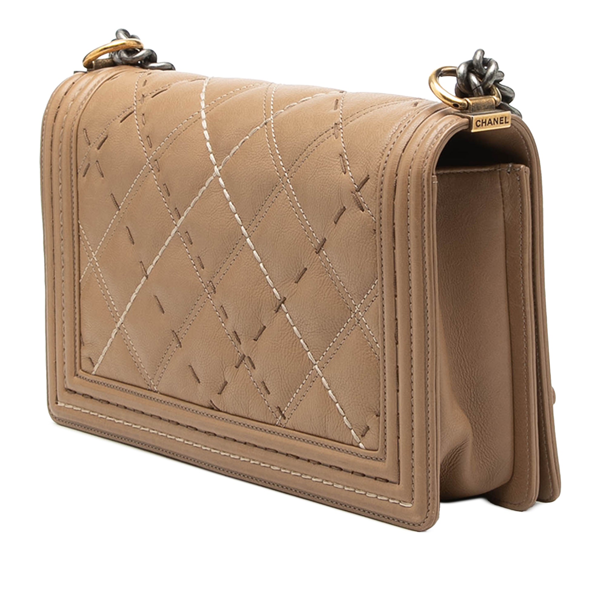 Medium Quilted Calfskin Wild Stitch Boy Flap - Image 2