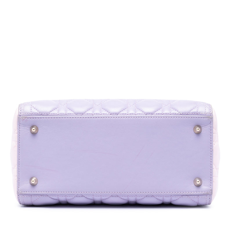 Medium Tricolor Lambskin Cannage Lady Dior - Image 3