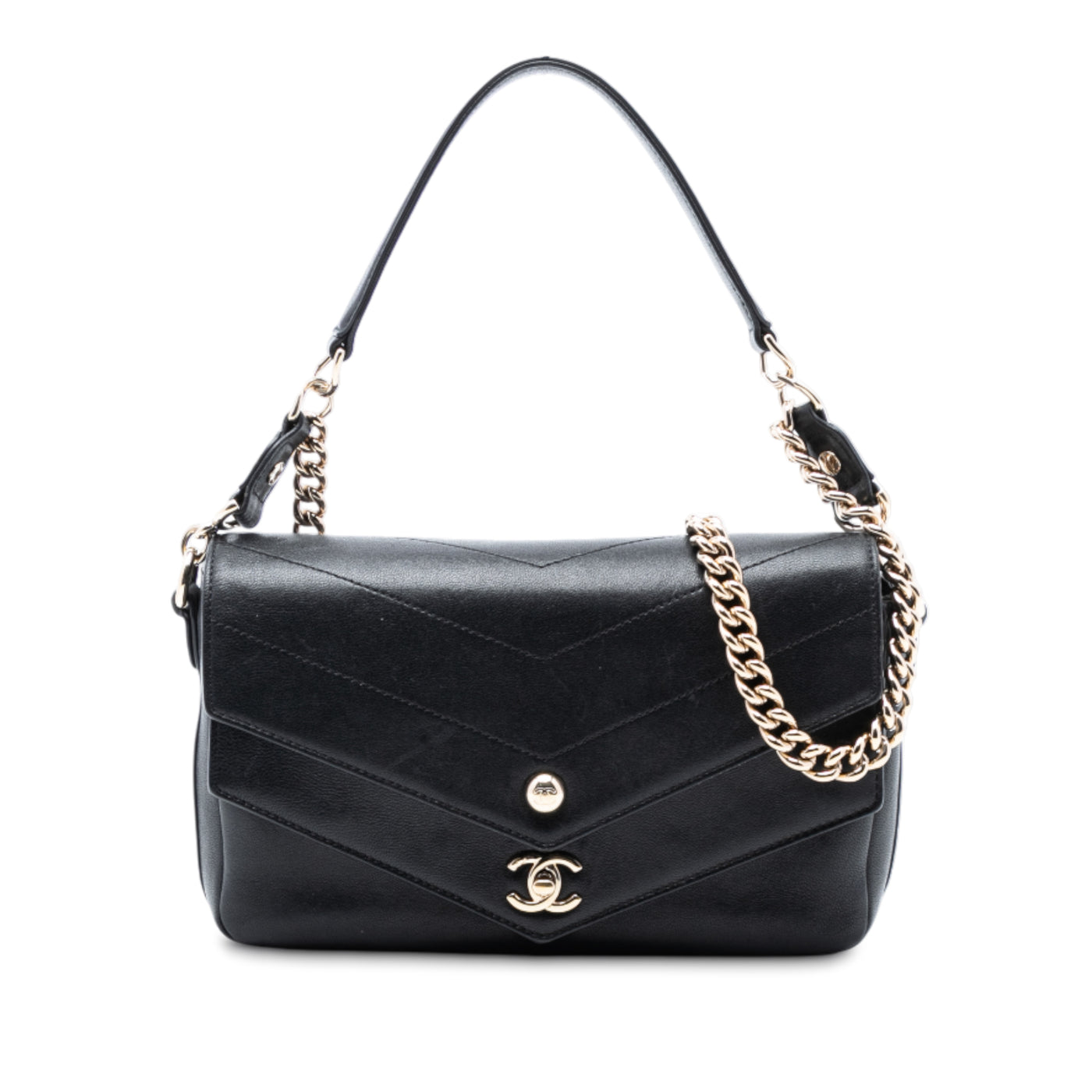 Mini Quilted Sheepskin Double Chevron Flap - Image 1