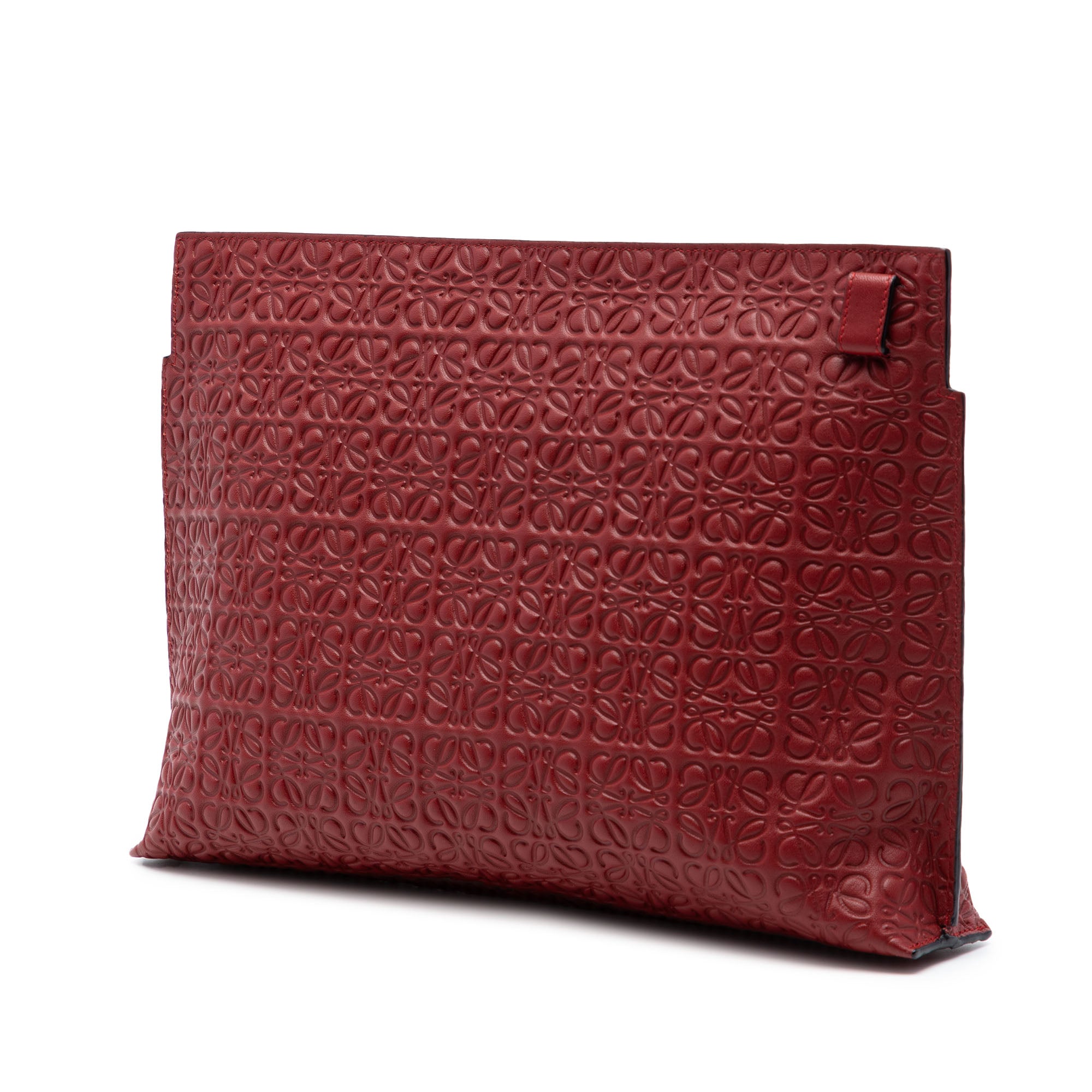 Embossed Anagram Leather Repeat T Clutch - Image 2