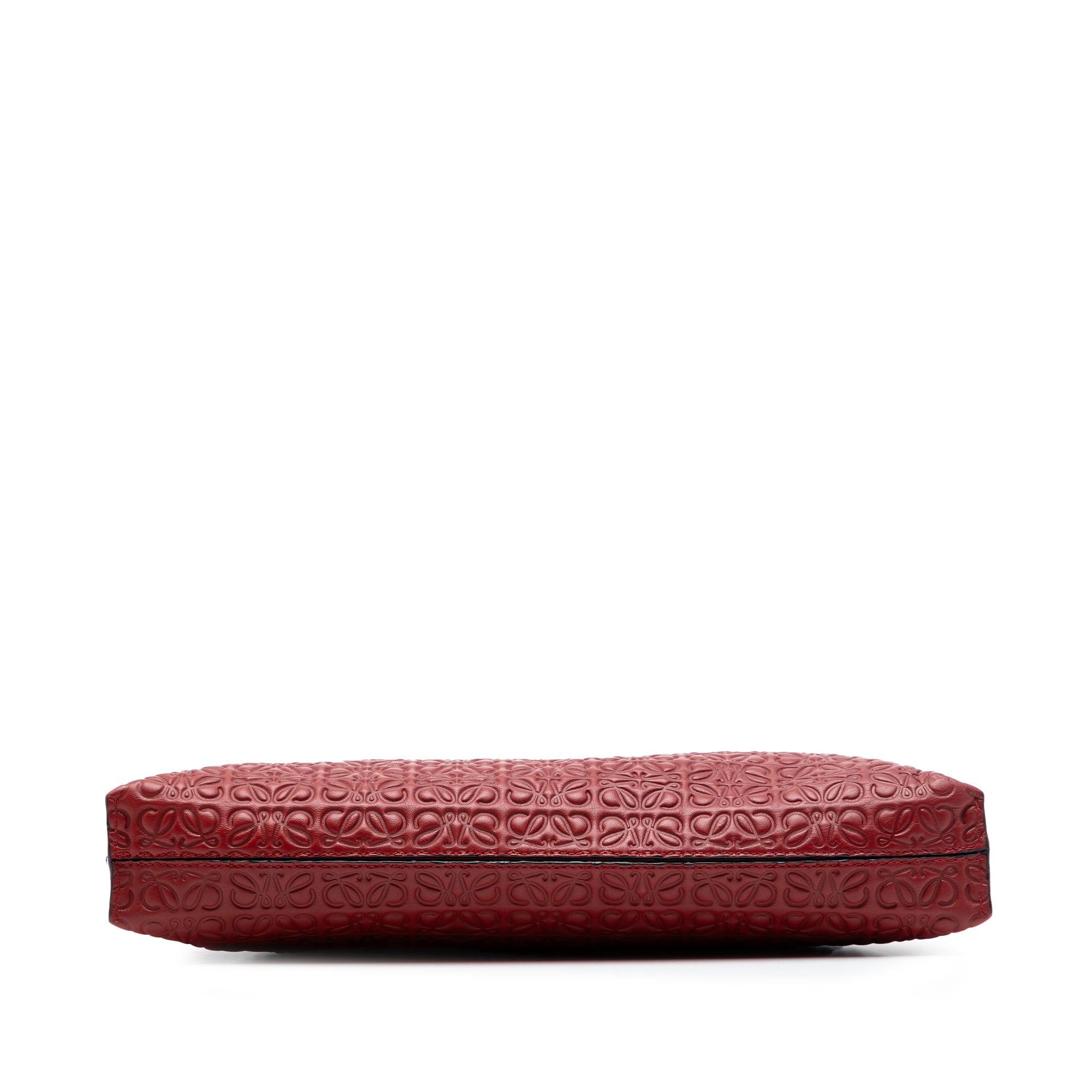 Embossed Anagram Leather Repeat T Clutch - Image 3