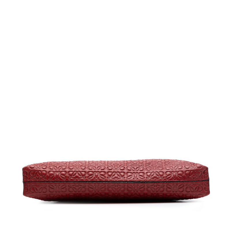 Embossed Anagram Leather Repeat T Clutch - Image 3