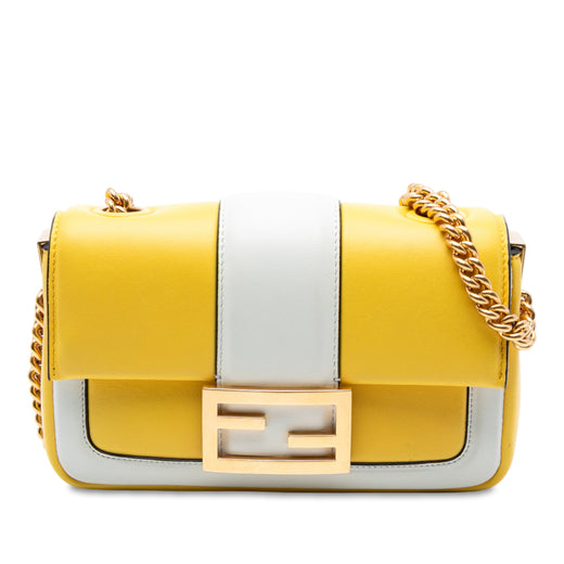 Mini Bicolor Nappa Apolo Chain Baguette Shoulder Bag - Image 1