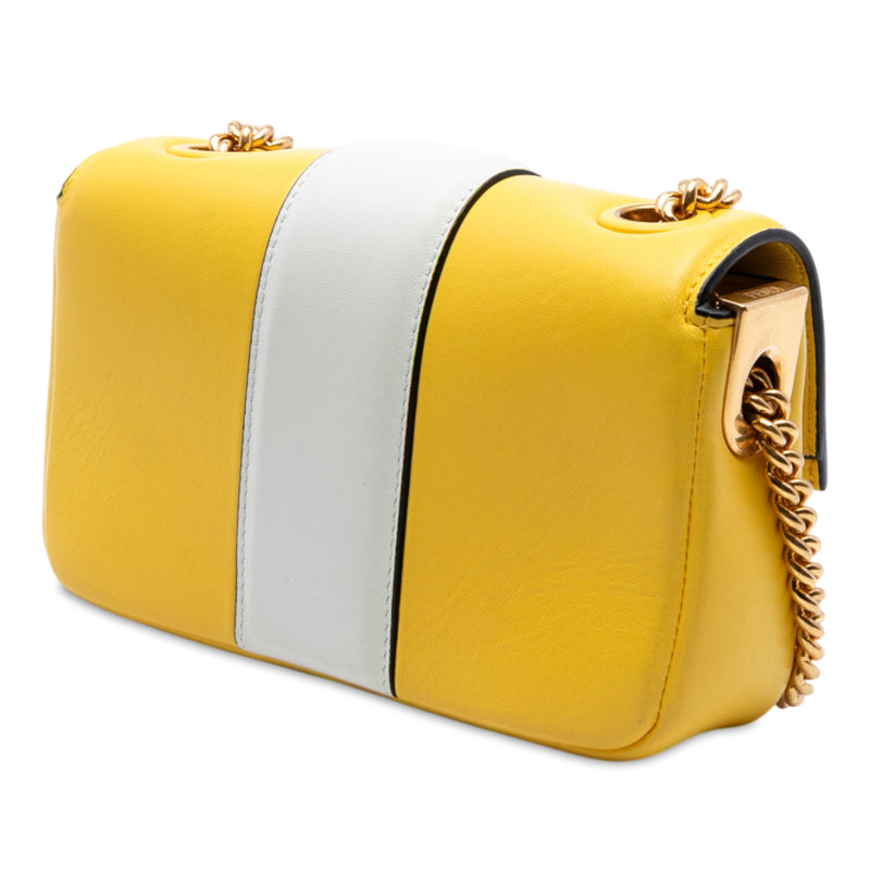 Mini Bicolor Nappa Apolo Chain Baguette Shoulder Bag - Image 2
