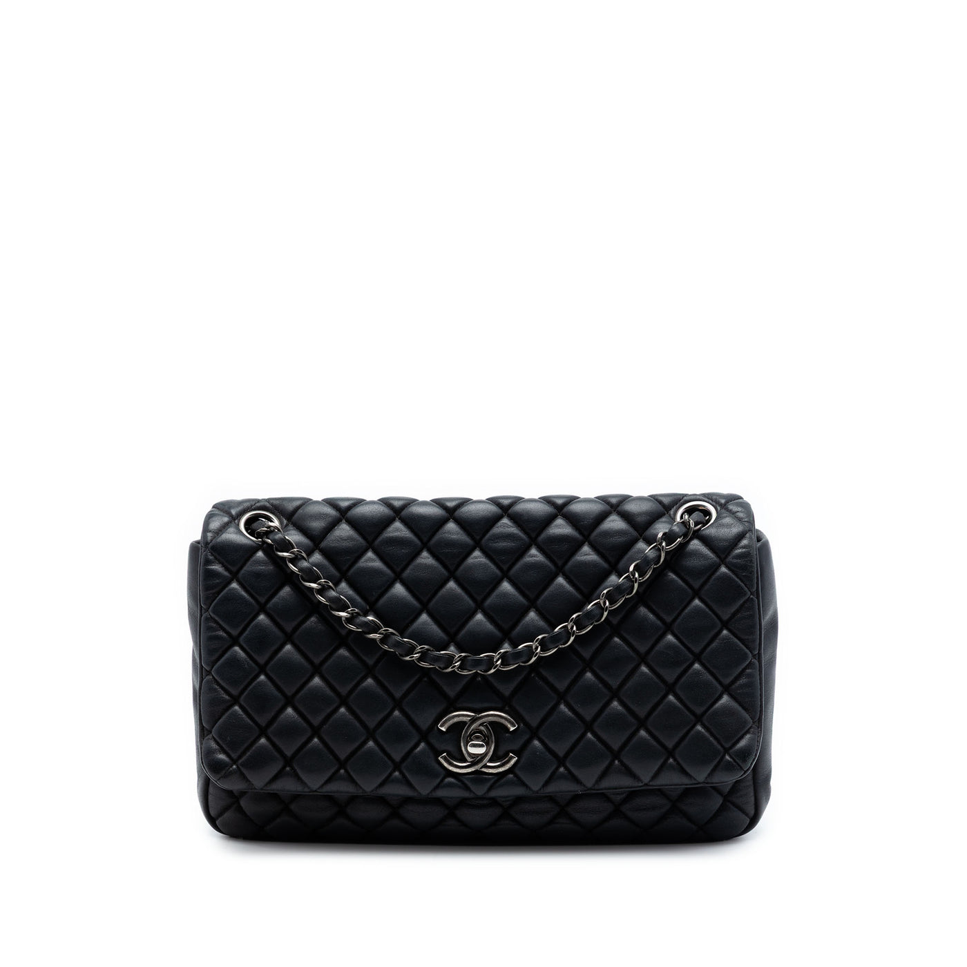 Large Quilted Iridescent Calfskin New Bubble Flap - Image 1