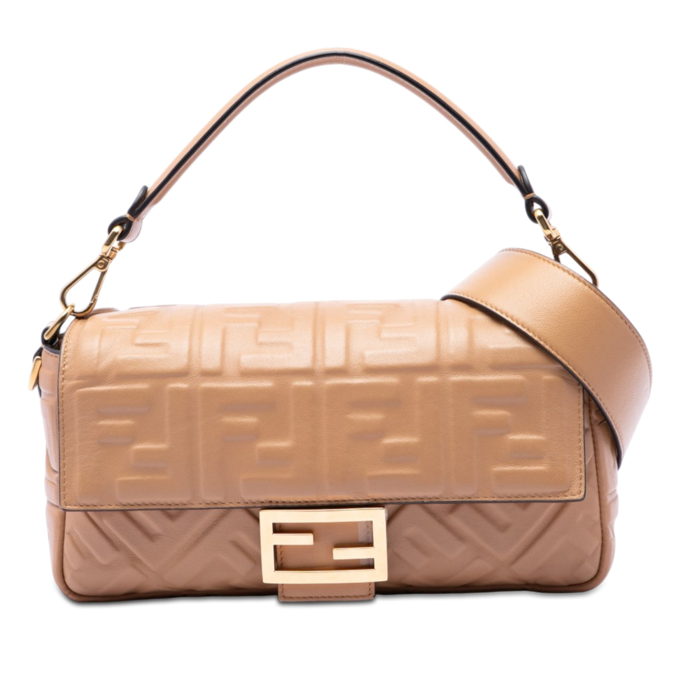 Zucca Embossed Leather Baguette Satchel - Image 1