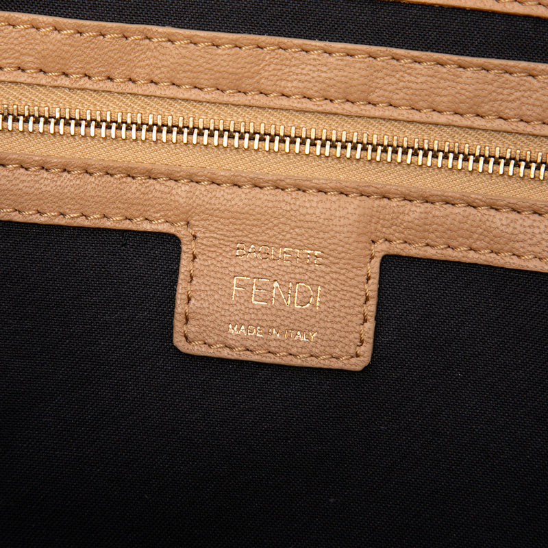 Zucca Embossed Leather Baguette Satchel - Image 5