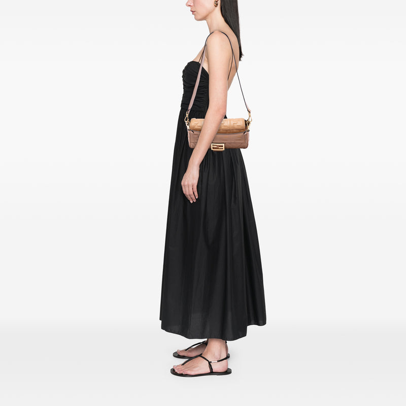 Zucca Embossed Leather Baguette Satchel - Image 6