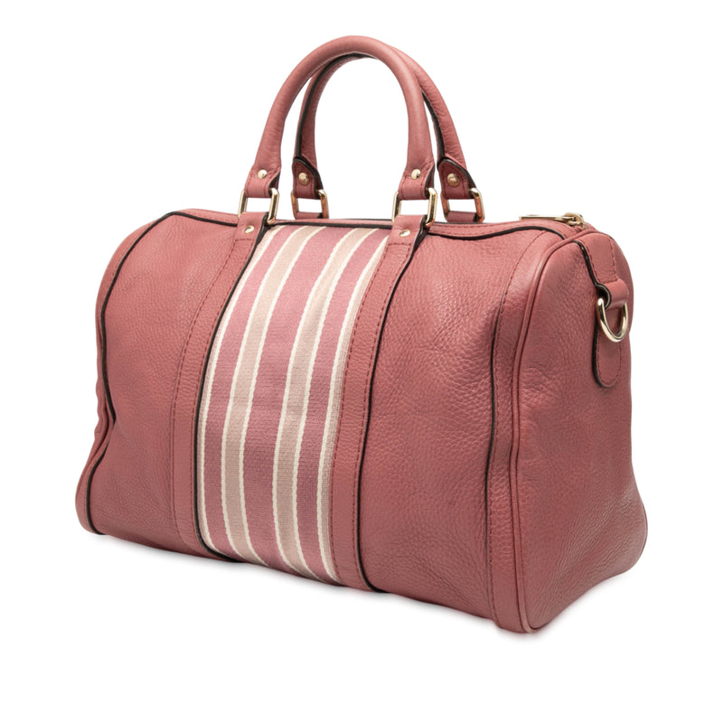Medium Calfskin Web Joy Boston Bag - Image 2