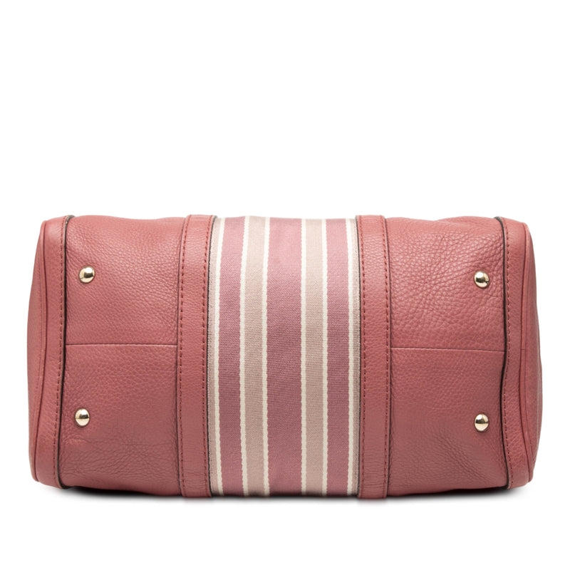 Medium Calfskin Web Joy Boston Bag - Image 3