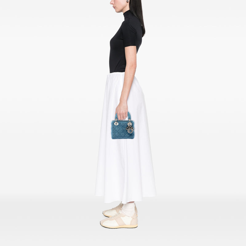 Mini Velvet Cannage Lady Dior - Image 6