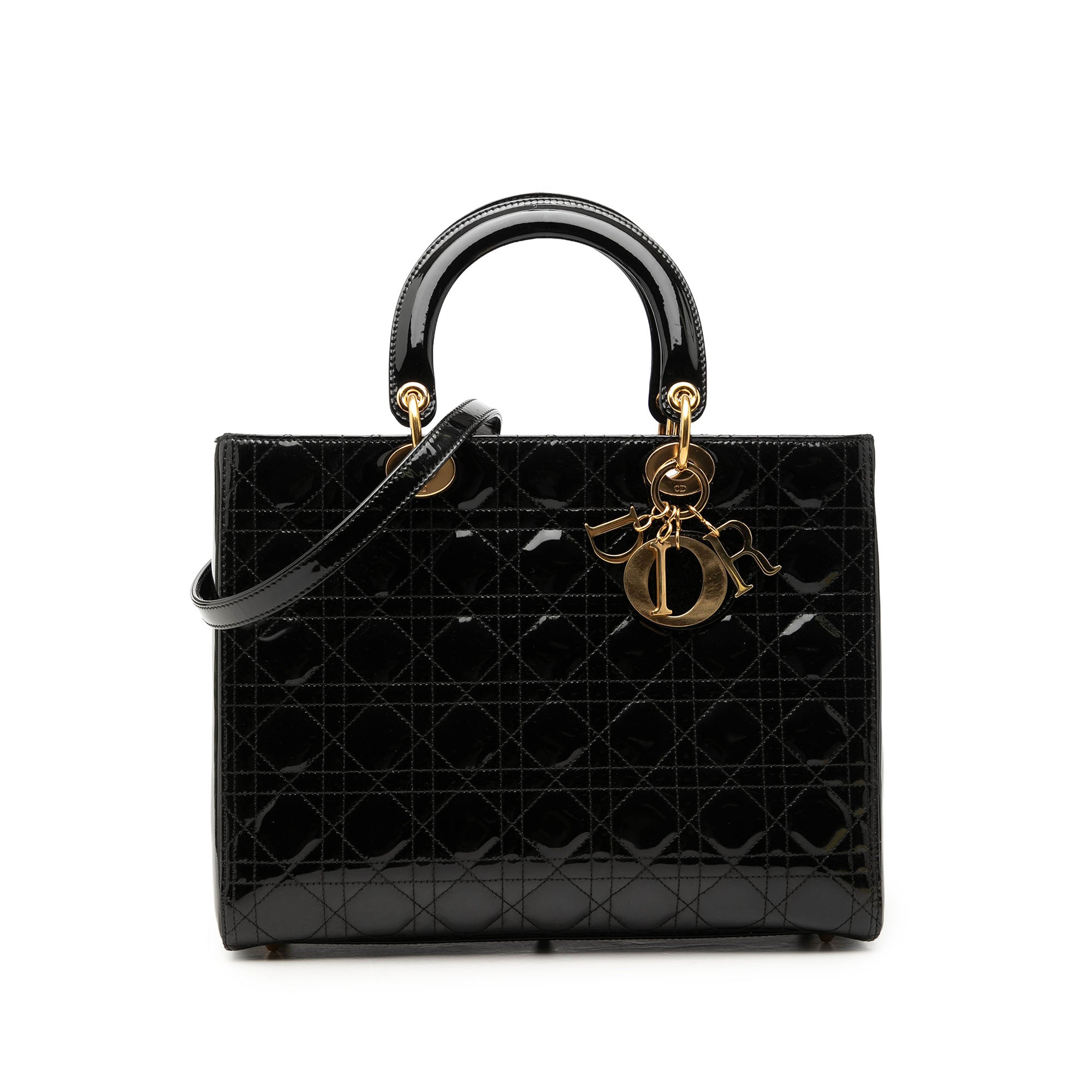 Large Patent Cannage Lady Dior - Image 1