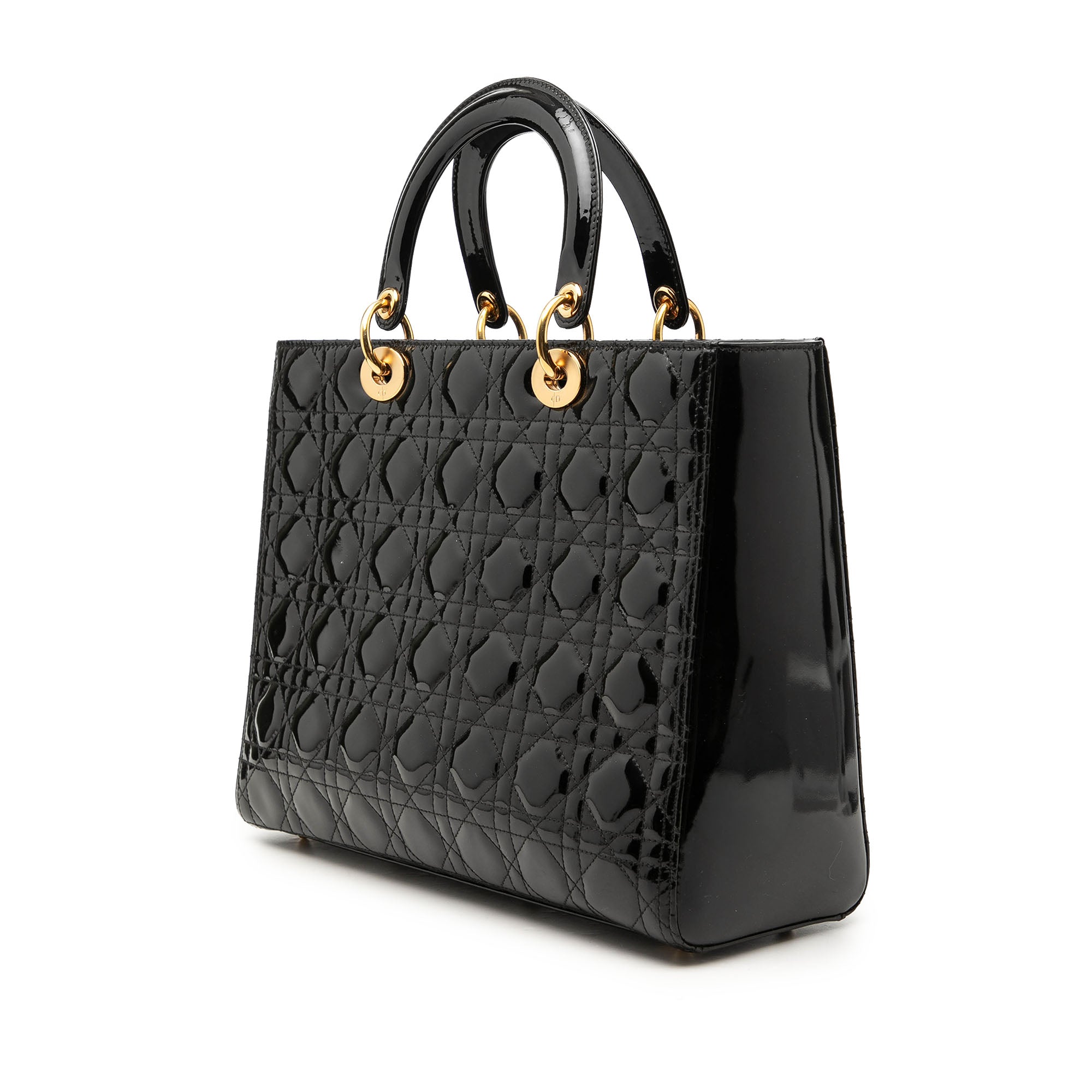 Large Patent Cannage Lady Dior - Image 2