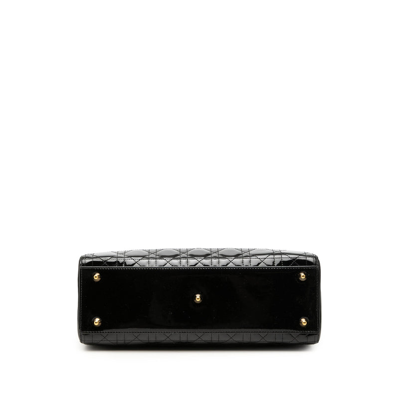 Large Patent Cannage Lady Dior - Image 3