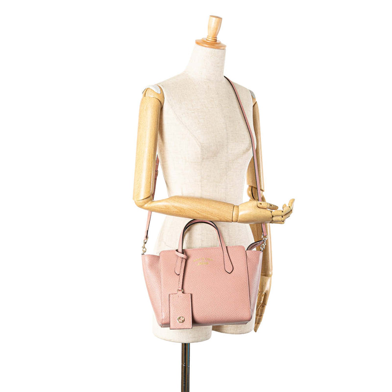 Mini Leather Swing Satchel - Image 13