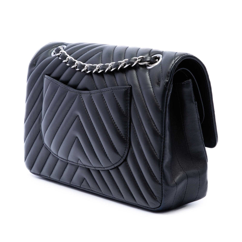 Medium Classic Chevron Lambskin Double Flap - Image 2