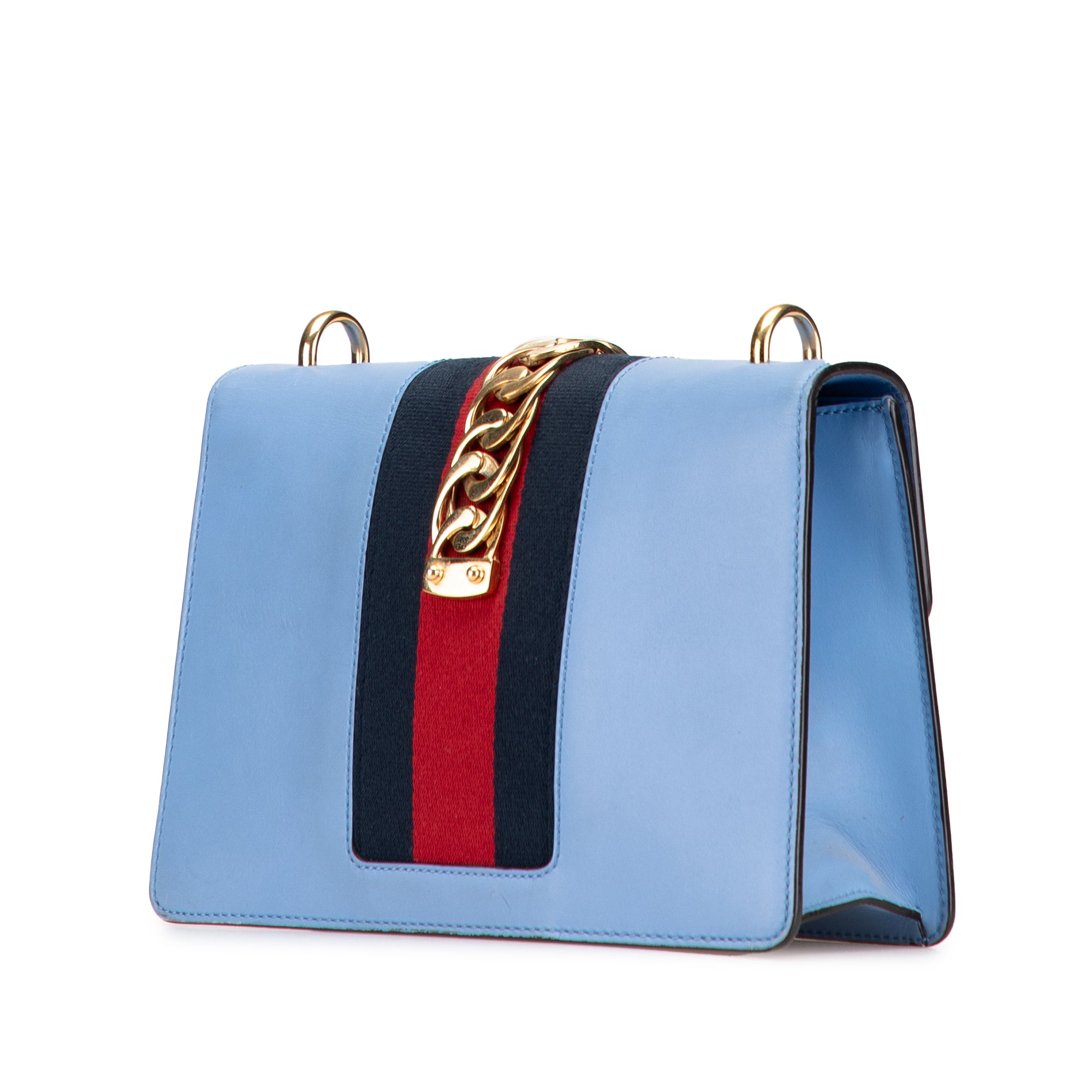 Small Leather Sylvie Web Satchel - Image 2