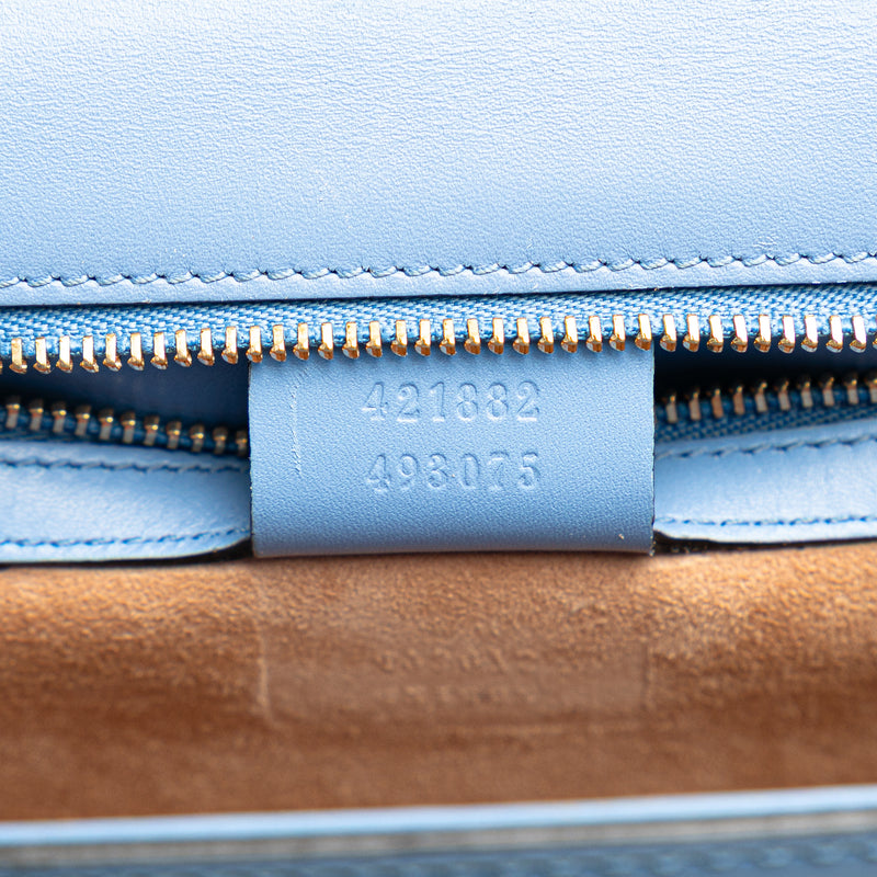 Small Leather Sylvie Web Satchel - Image 6
