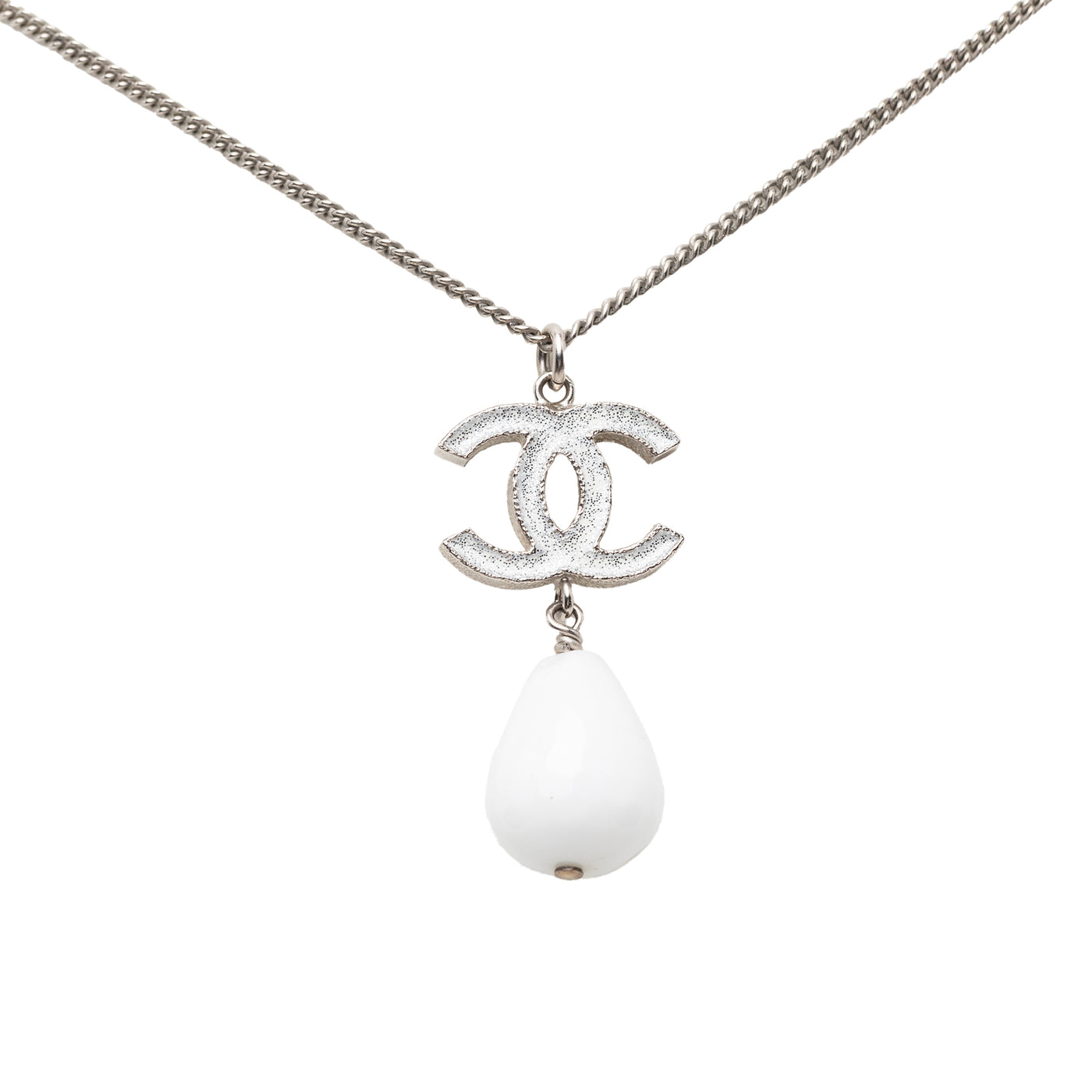 CC Brass Resin Teardrop Pendant Necklace - Image 1
