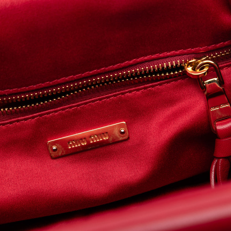 Pleated Nappa Soft Frame Clutch with Chain - Image 5